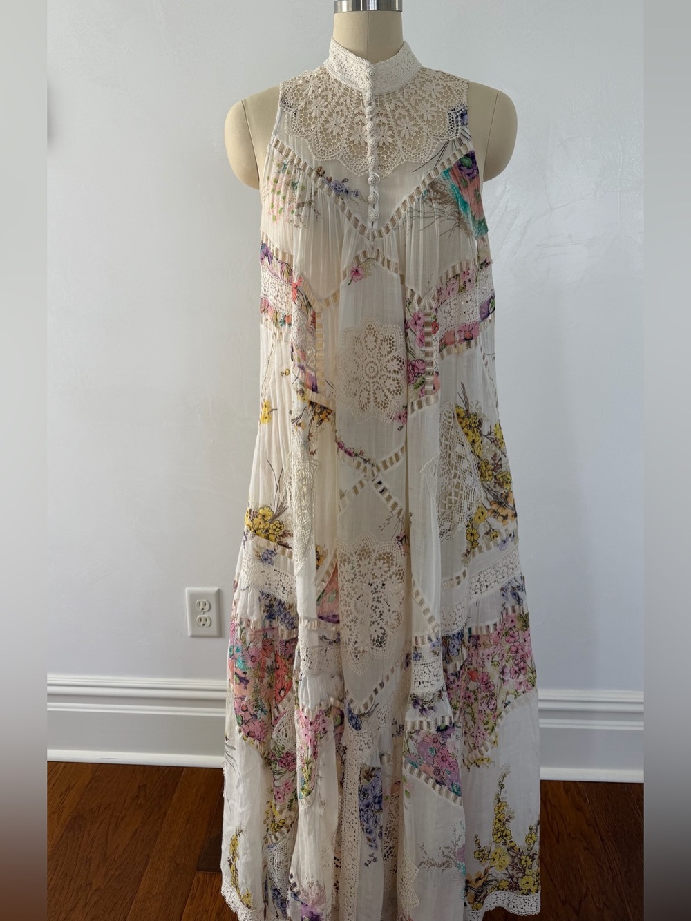 Zimmermann Jude, lace and crochet trim floral dress